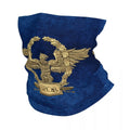 Vintage Gold Roman Emblem Bandana para Caminhadas, Neck Warmer, Gaiter Scarf, Gaiter Face Cover, Byzantine Eagle, Roma, SPQR, Inverno