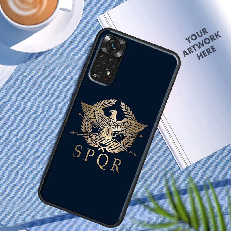 Spqr legião imperial romana estojo para xiaomi redmi nota 11 10 9 7 pro 10s 9s 8t redmi 10 10a 10c 9a 9c 9t capa traseira macia
