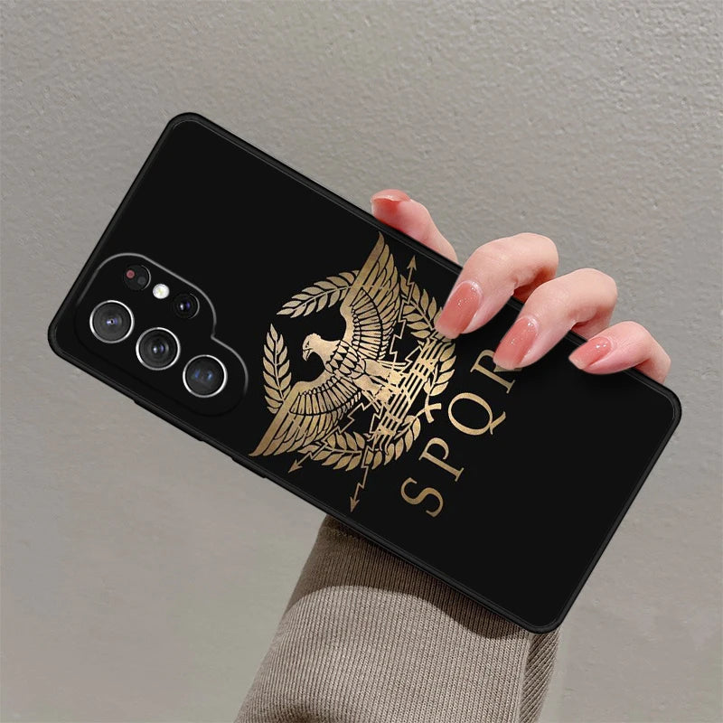 Capa SPQR Legião Romana para Samsung Galaxy S24 e S25 – A Força de Roma no Seu Bolso