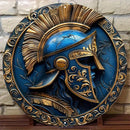 Placa Redonda em Metal – 20x20 cm, Estilo Vintage da Roma Antiga - imagem principal