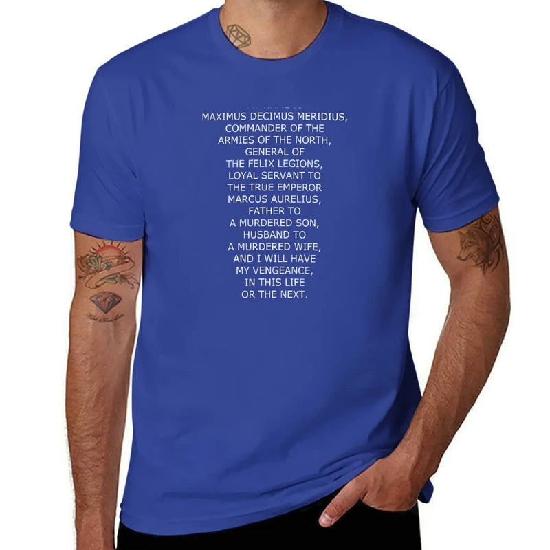 Camiseta Masculina Maximus – Citação Gladiador Autêntica