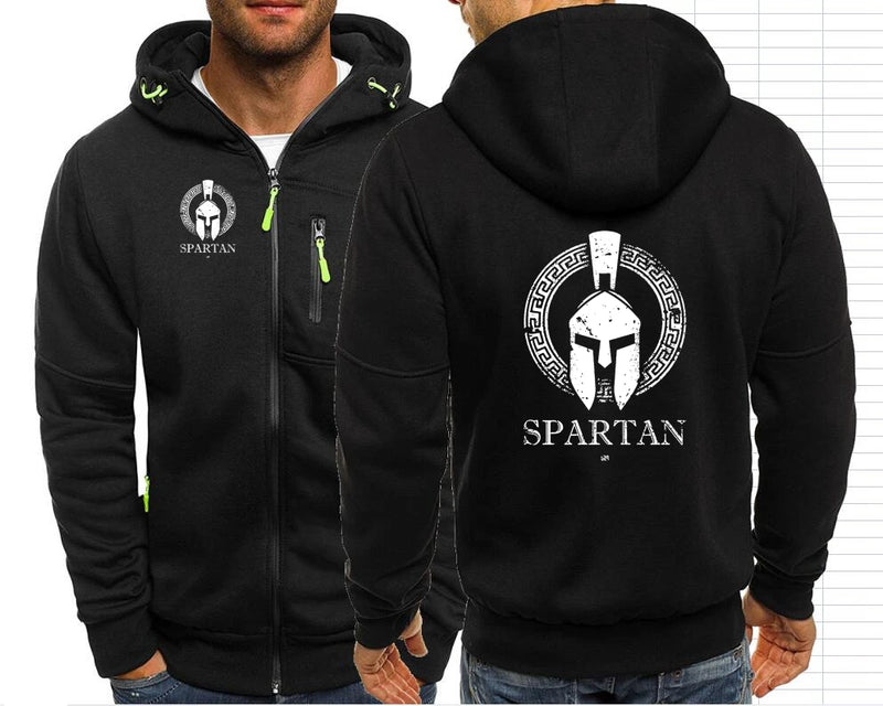 Casacos de guerreiro Spartan Hm para homens, Hoodies gregos antigos, casacos com capuz, moletom com zíper, outwear espartano, streetwear