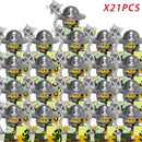 Idade medieval Castelo Blocos de Construção, Guerreiros espartanos, Cruzado Legião Romana, Infantaria Cavalaria, Figuras do Castelo, Brinquedos