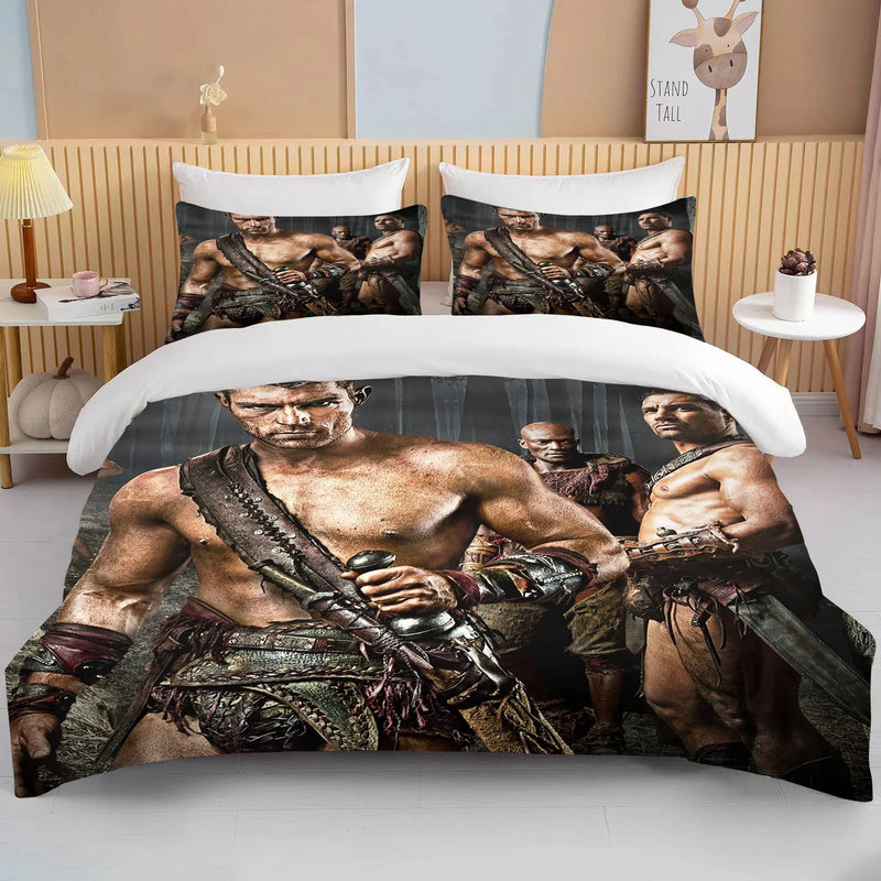 Ancient Rome Gladiator Bedding Set Duvet Cover Warrior Warrior Single Adult Twin Full Queen Adult Household Bed Three Piece Set
