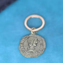 Antiga Roma Gravado PLAUTILLA AVGVSTA Roma Pingentes de Moedas Chaveiro Denier Coin Chaveiro Para Homens Mulheres