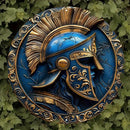 Placa Redonda em Metal – 20x20 cm, Estilo Vintage da Roma Antiga - imagem do produto