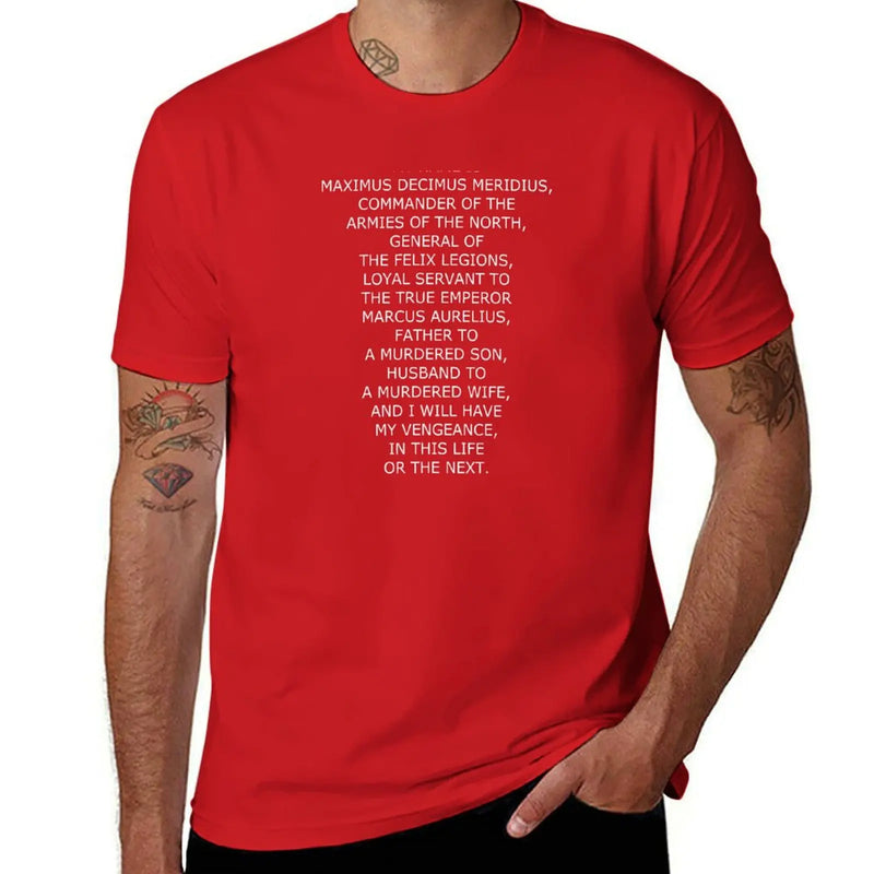 Camiseta Masculina Maximus – Citação Gladiador Autêntica