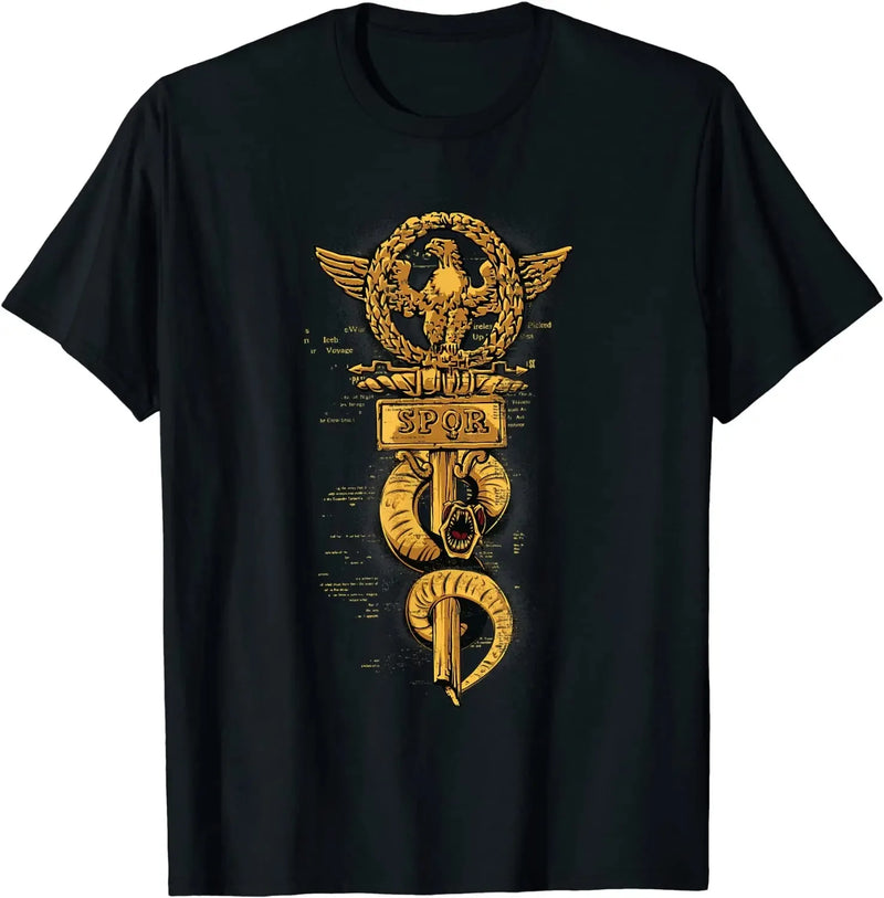 Camiseta SPQR Roma Antiga – Algodão Confortável e Estilo Histórico