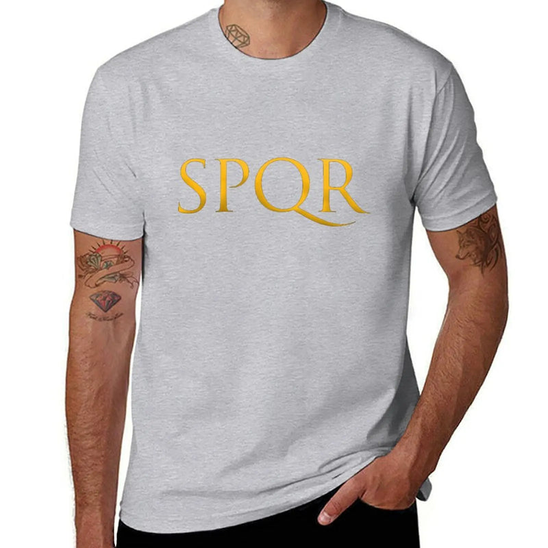 Camiseta Masculina SPQR – Estilo Vintage Roma Antiga