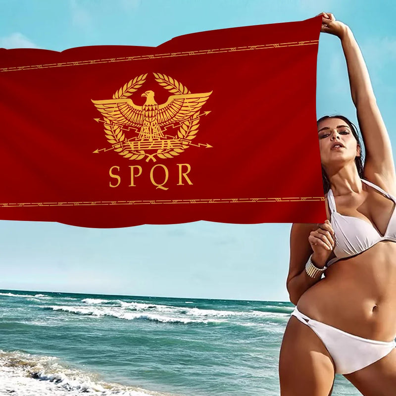 Toalha de Banho SPQR – Conforto Supremo com a Marca da Roma Antiga