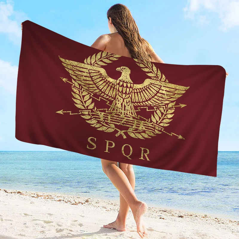 Toalha de Banho SPQR – Conforto Supremo com a Marca da Roma Antiga