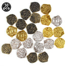 Caixa de peito de tesouro pirata, cor antiga, moedas de ouro pirata, moedas de ouro romanas, jogos de baú de tesouro, brinquedos, decorações de festa cosplay