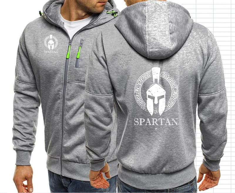 Casacos de guerreiro Spartan Hm para homens, Hoodies gregos antigos, casacos com capuz, moletom com zíper, outwear espartano, streetwear