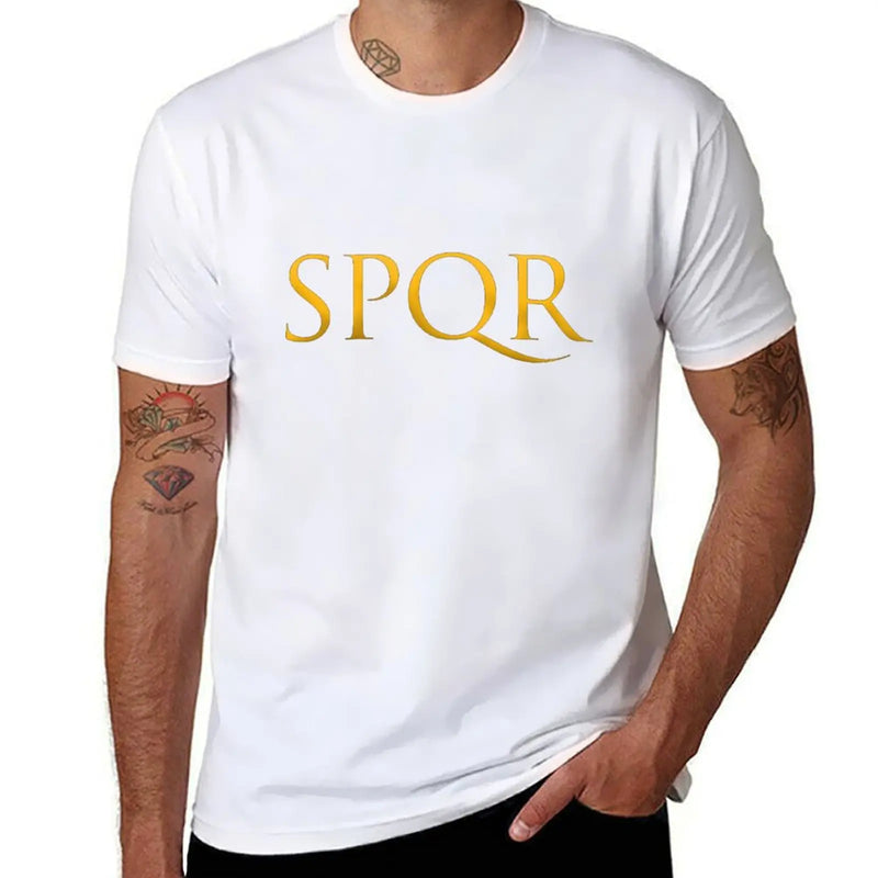 Camiseta Masculina SPQR – Estilo Vintage Roma Antiga