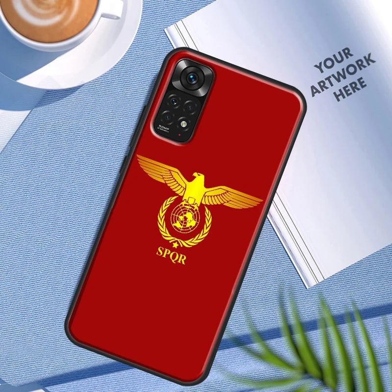 Spqr legião imperial romana estojo para xiaomi redmi nota 11 10 9 7 pro 10s 9s 8t redmi 10 10a 10c 9a 9c 9t capa traseira macia