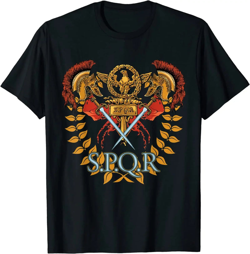 Camiseta SPQR Roma Antiga | 100% Algodão Confortável