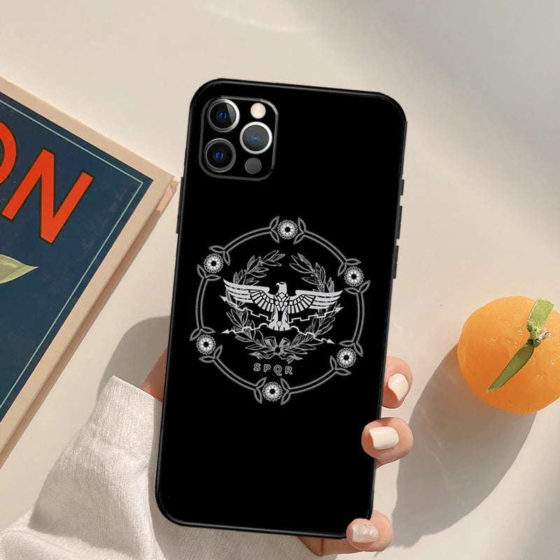 Capa SPQR Legião Imperial Romana, Capa para iPhone 15, 14, 13, 12, 11 Pro Max, XS, XR, X, 12, 13 Mini, 7, 8, 15 Plus, SE, 2022