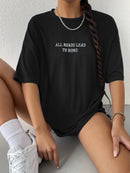 Camiseta Feminina Oversize Roma Antiga 100% Algodão