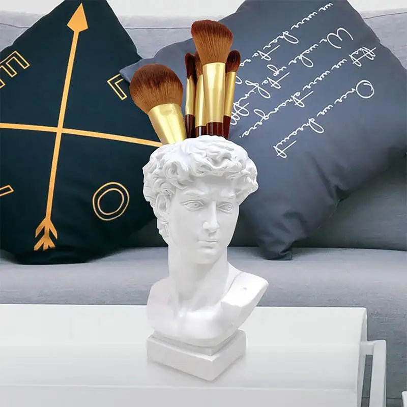 Vaso Decorativo David – Estilo Romano Autêntico com Toque Artístico