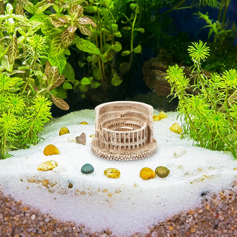 Ornamento Coliseu Romano – História Viva no Seu Aquário ou Lar