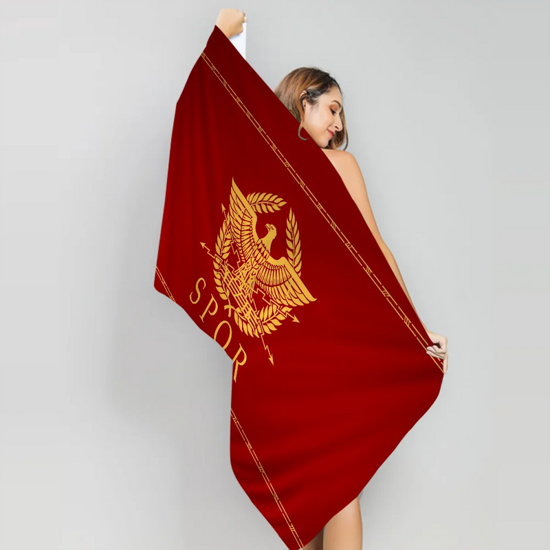 Toalha de Banho SPQR – Conforto Supremo com a Marca da Roma Antiga