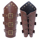 Braçadeiras Medievais em Couro Sintético – Kit com 2 Peças | Viking, LARP e Cosplay