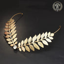 Tiara Romana de Cristal Folha de Ouro – Elegância Nupcial com História