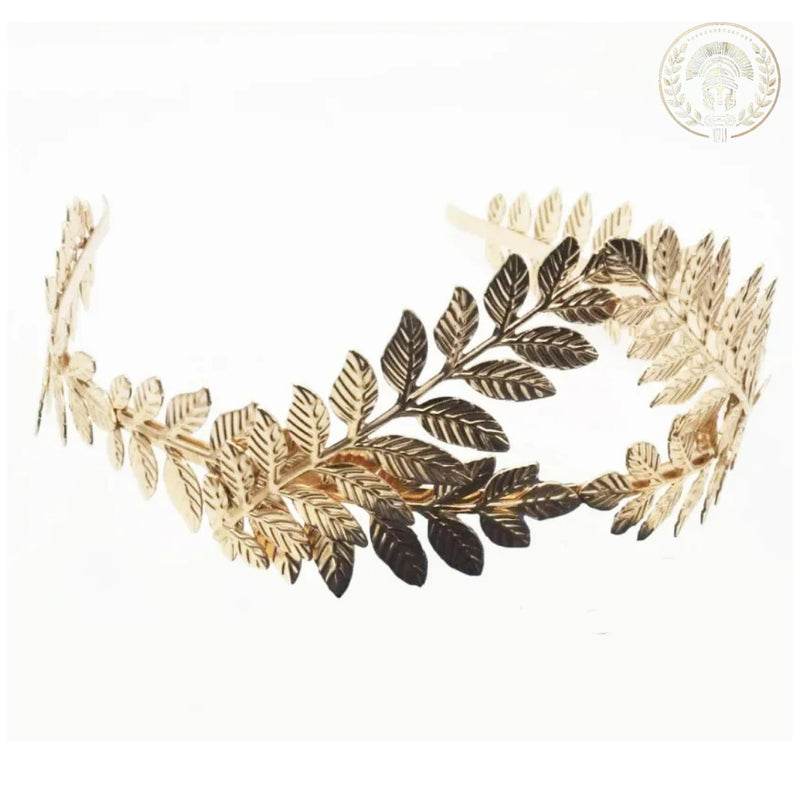 Tiara Romana Folha Dourada – Elegância Clássica Inspirada na Roma Antiga